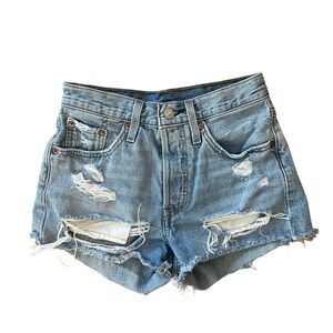 Levi's 501 Distressed Denim Women Shorts